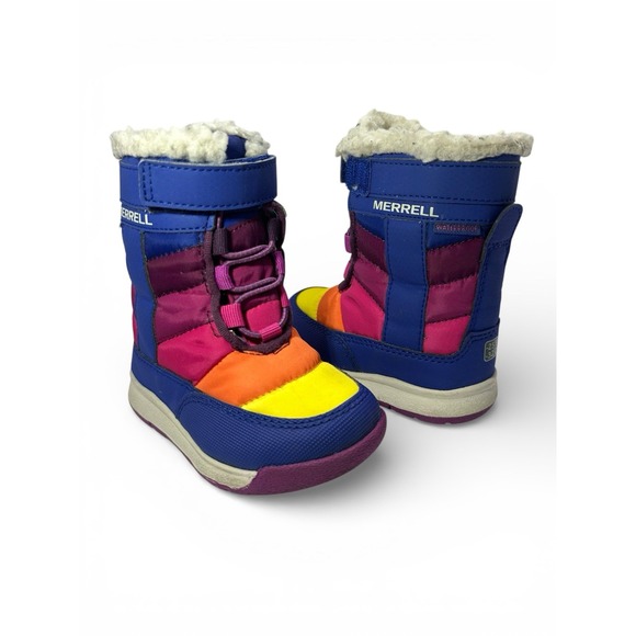 Merrell Other - Merrell Girls Rainbow Alpine Puffer Waterproof Boot Infant Toddler Size 5M